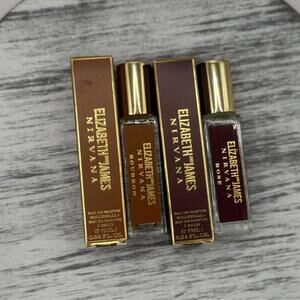 Elizabeth and James Rollerball Duo Nirvana EDP BOURBON + ROSE .24oz/7ml x 2 BNIB